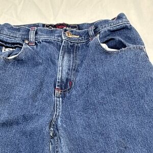 Phat Farm Kids Straight Leg Y2K  Design Blue Denim Jeans Sz 10 Carpenter Vtg